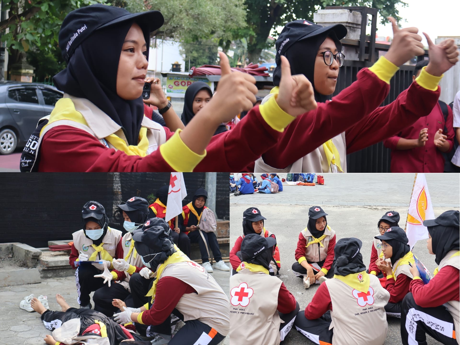 PMR SMK Negeri 4 Pekanbaru Berpartisipasi dalam Lomba Lintas Kota