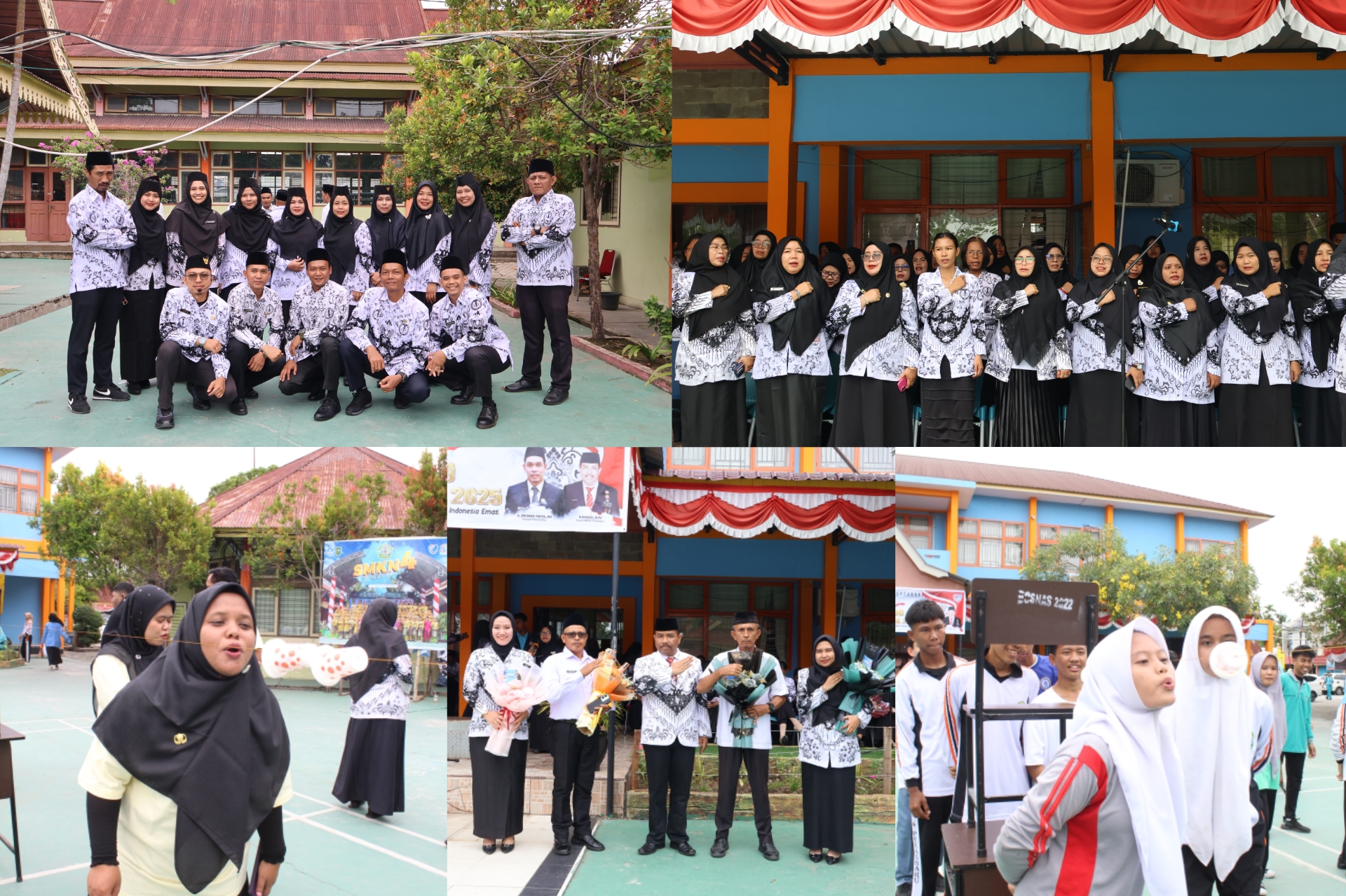 Peringatan Hari Guru Nasional  dan PGRI ke-80 di SMK Negeri 4 Pekanbaru Penuh Warna, Apresiasi, dan Makna.